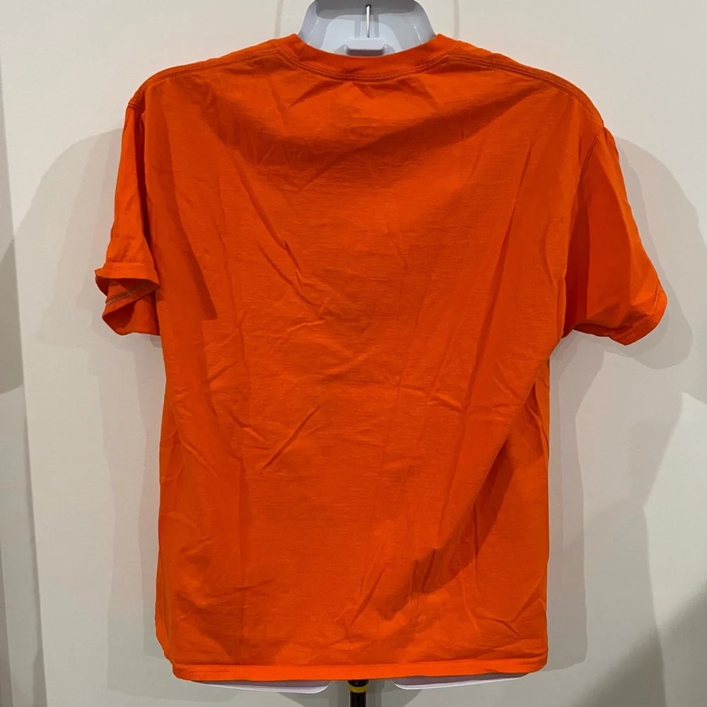 Champion Authentic Orange Cotton Workout Tee Short Sleeve T-Shirt - Picture 2 of 6